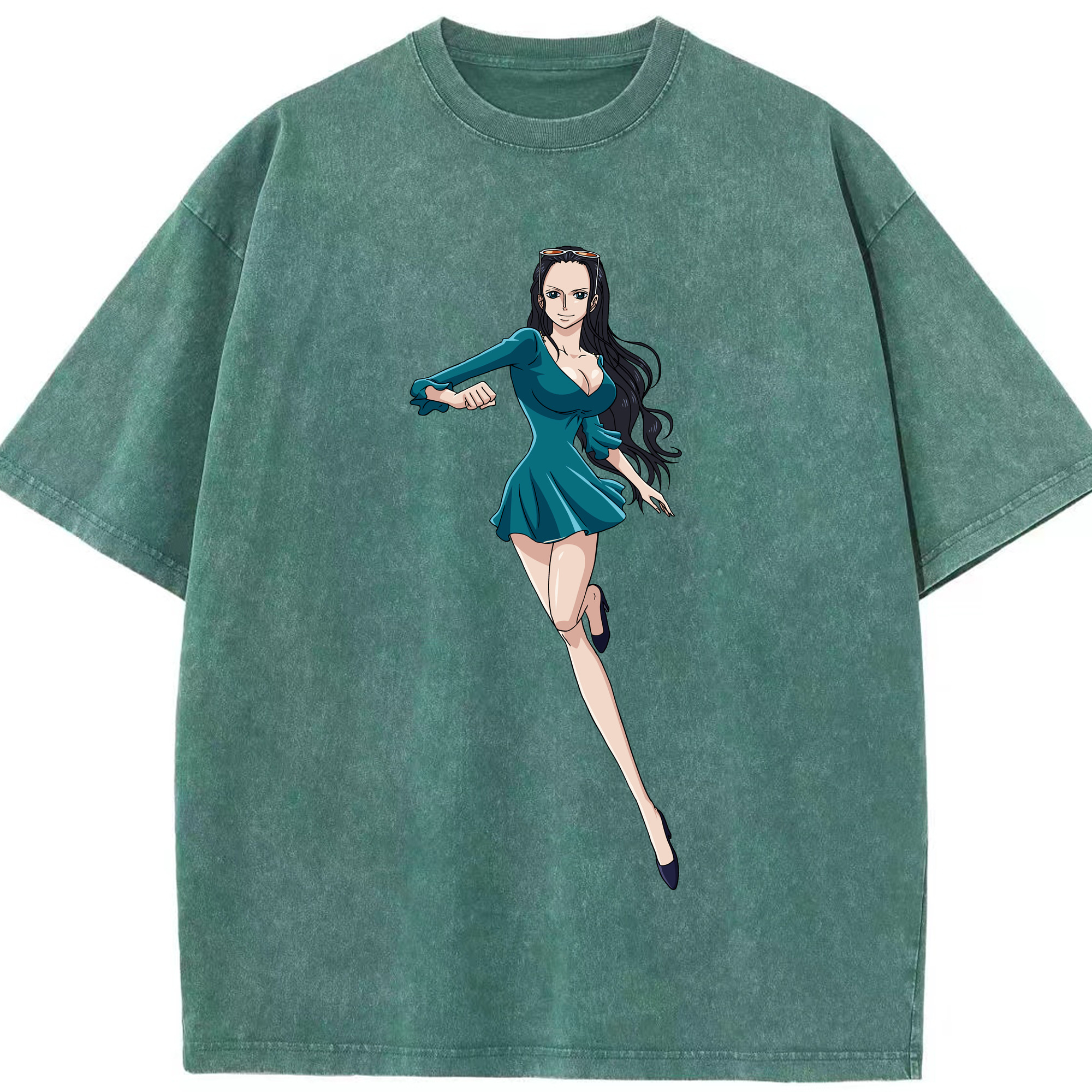 ワンピース ニコ・ロビン ONE PIECE Nico Robin 綿100% ヴィンテージ風 半袖Tシャツ（フロントプリント）